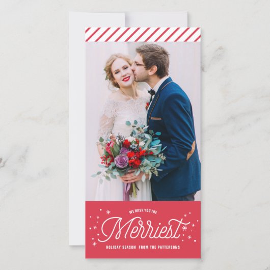 ザメリーホリデータイポグラフィ写真クリスマス シーズンカード (正面)