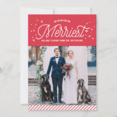 ザメリーホリデータイポグラフィ写真クリスマス シーズンカード (正面)