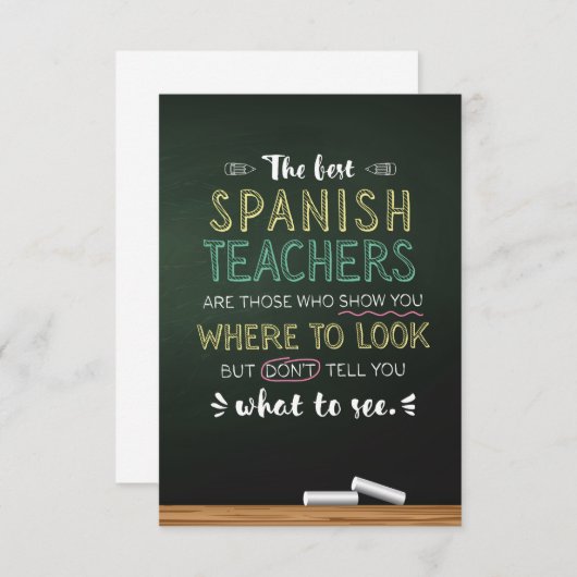 ザメ最高のスペインの先生 サンキューカード (正面/裏面)