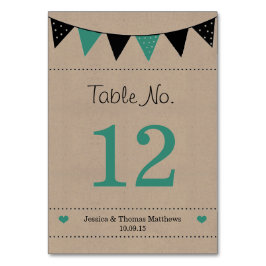 ザモダンターコイズバント結婚コレクション テーブルナンバー