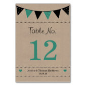 ザモダンターコイズバント結婚コレクション テーブルナンバー (裏面)