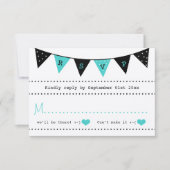 ザモダンターコイズバント結婚コレクション 出欠カード (正面)