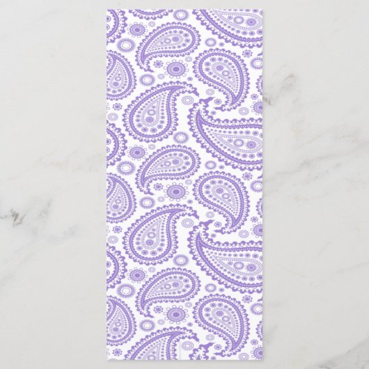 ザモダンペイズリー結婚コレクション – パープル メニュー (裏面)