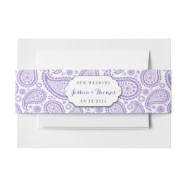 ザモダンペイズリー結婚コレクション – パープル 招待状ベリーバンド