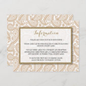 ザモダンペイズリー結婚ズコレクション – ブラウン エンクロージャーカード (正面/裏面)