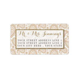 ザモダンペイズリー結婚ズコレクション – ブラウン ラベル