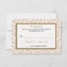 ザモダンペイズリー結婚ズコレクション – ブラウン