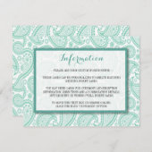 ザモダンペイズリー結婚ズコレクション – 緑 エンクロージャーカード (正面/裏面)