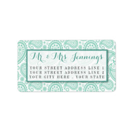 ザモダンペイズリー結婚ズコレクション – 緑 ラベル