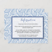 ザモダンペイズリー結婚ズコレクション – 青 エンクロージャーカード (正面/裏面)