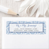 ザモダンペイズリー結婚ズコレクション – 青 ラベル (インサイチュ)