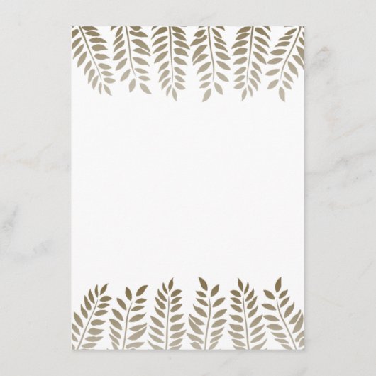 ザモノクロファーンウッドランド結婚ズコレクション メニュー (裏面)