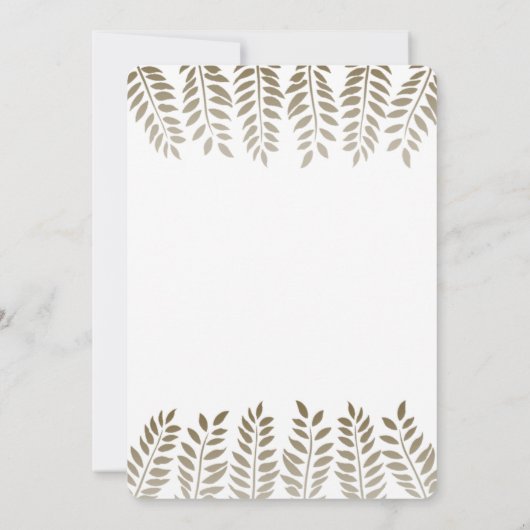 ザモノクロファーンウッドランド結婚ズコレクション 招待状 (裏面)