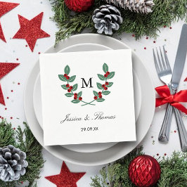 ザモノグラムベリーブッシュ結婚ズコレクション スタンダードカクテルナプキン