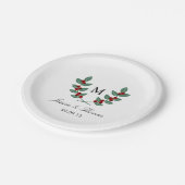 ザモノグラムベリーブッシュ結婚ズコレクション ペーパープレート (アングル)