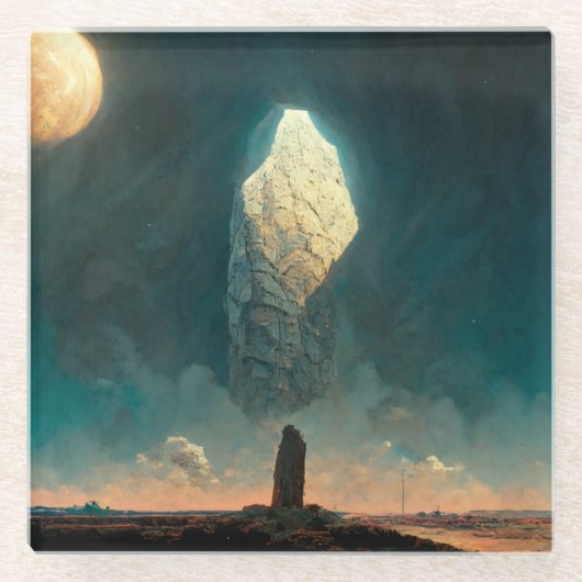 ザモノリス3ファンタジーSci-Fi ガラスコースター (正面)