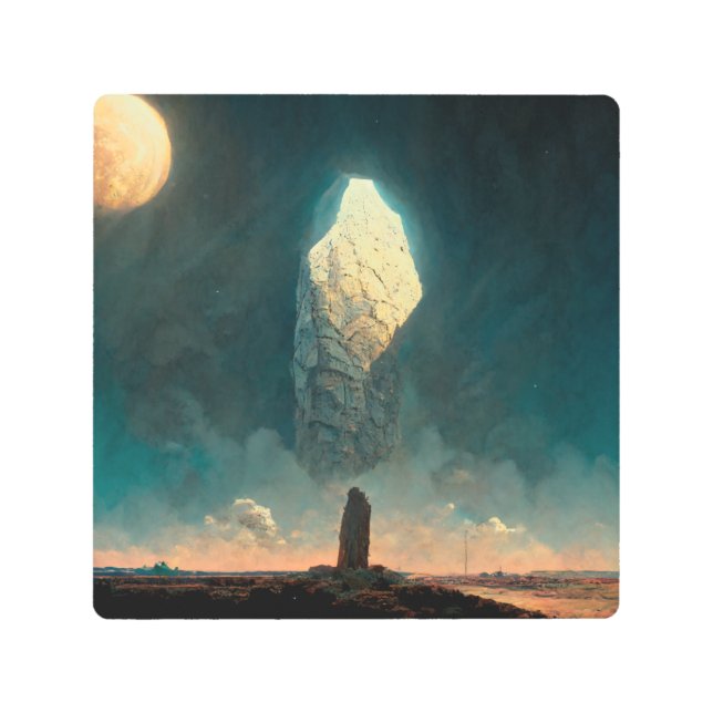 ザモノリス3ファンタジーSci-Fi メタルプリント (正面)