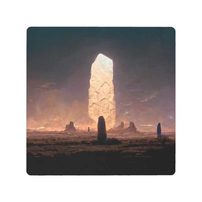 ザモノリス4ファンタジーSci-Fi メタルプリント (正面)