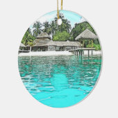 ザモルディブ東南アジアホリデークリスマス セラミックオーナメント (左)