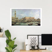 ザモロとピアッツェッタサンマルコ，ヴェネツィア(油 ポスター (ホームオフィス)