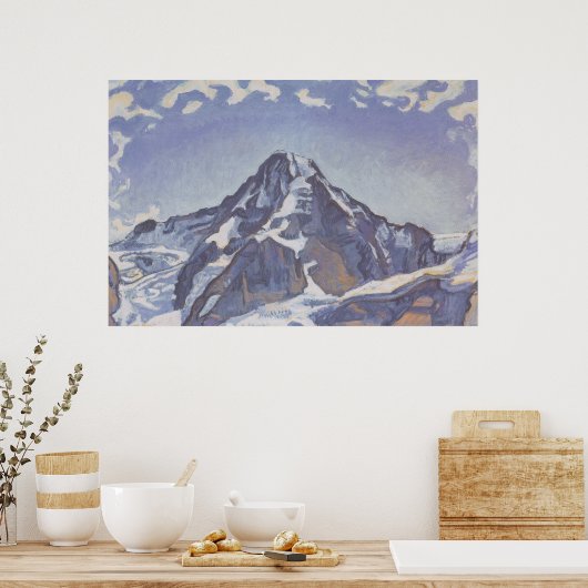 ザモンクマウンテンと雲(ファーディナンドホドラー) ポスター (キッチン)