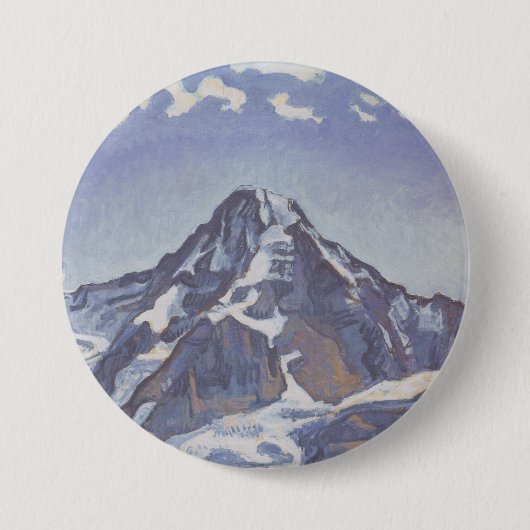 ザモンクマウンテンと雲（ファーディナンドホドラー） 缶バッジ (正面)