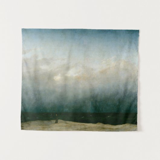 ザモンク・バイ・ザ・シーby Caspar David Friedrich タペストリー (正面(横))
