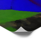 ザモーナ色彩の鮮やかーグリー ポスター (角)