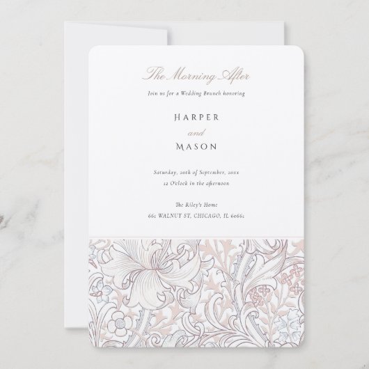 ザモーニングアフターゴールデンリリーパステルエレガントホテル 招待状 (正面)