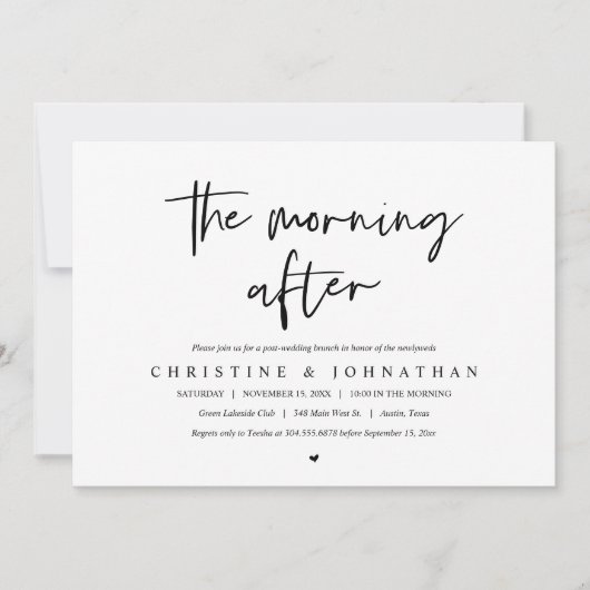 ザモーニングアフターポストのブランチ結婚招待状 招待状 (正面)