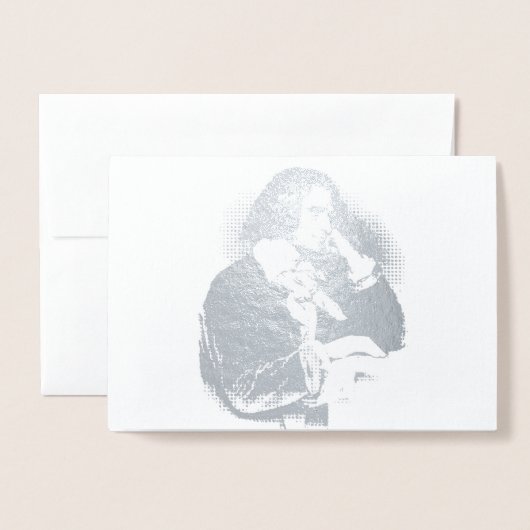 ザヤングFranz Liszt – シルバーポートレート 箔カード (封筒付き正面)