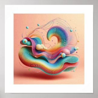 ザユニーク抽象芸術 ポスター