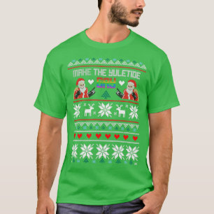 ザユレイティドゲイの醜いクリスマスセーターを作る Tシャツ
