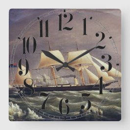 ザヨットキツネ1900s スクエア壁時計