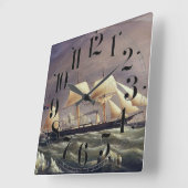 ザヨットキツネ1900s スクエア壁時計 (傾斜)