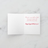 ザヨーロッパのグリーンフィンチ、ハッピーバースデー カード (内部)