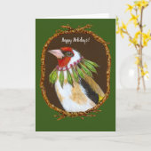 ザヨーロッパゴールドフィンチホリデーカード カード (黄色い花)