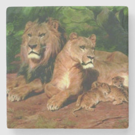 ザライオンアットホーム(by Rosa Bonheur) ストーンコースター