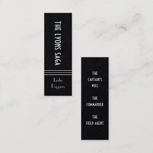 ザライオンズサーガバイレスリーピーパーズブックマーク スキニー名刺 (正面/裏面)