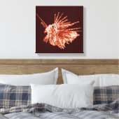 ザライオンフィッシュ キャンバスプリント (インサイチュ (寝室))