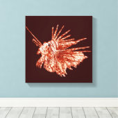 ザライオンフィッシュ キャンバスプリント (インサイチュ (ウッドフロア))