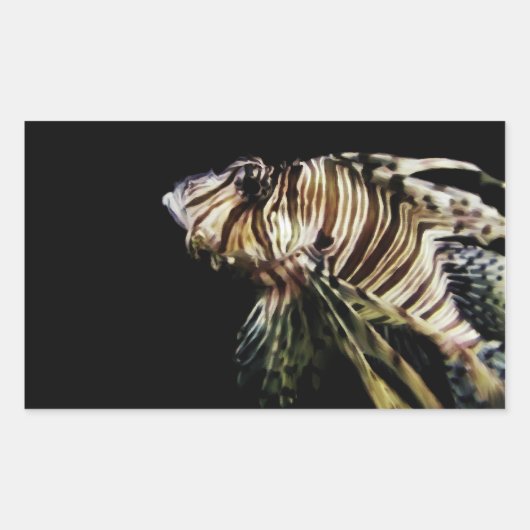 ザライオンフィッシュ 長方形シール (正面)