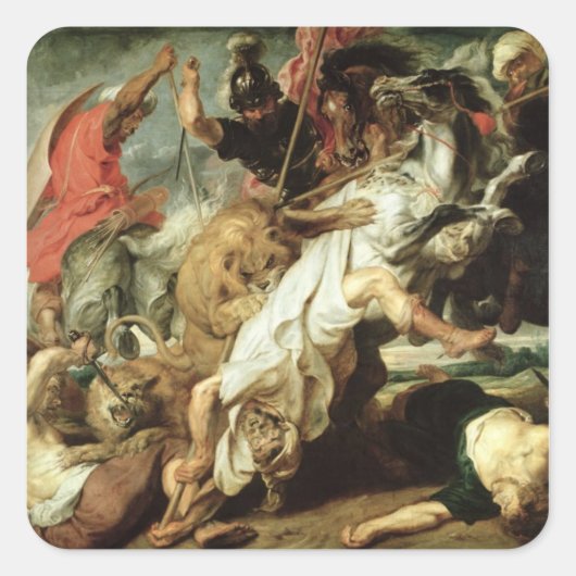 ザライオン狩り1621年 スクエアシール (正面)