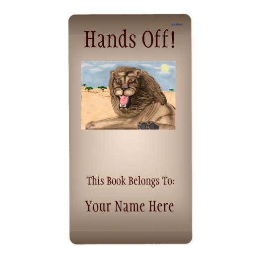 ザライオン蔵書票 ラベル (正面)