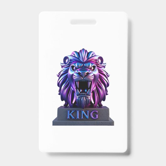 ザライオン顔 バッジ (正面)