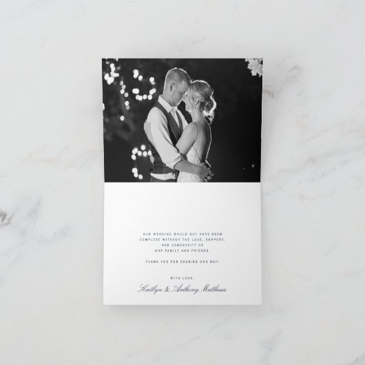 ザライトハ航海のウスバーラップズ結婚コレクション サンキューカード (内部)