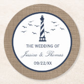 ザライトハ航海のウスバーラップズ結婚コレクション ラウンドペーパーコースター (正面)