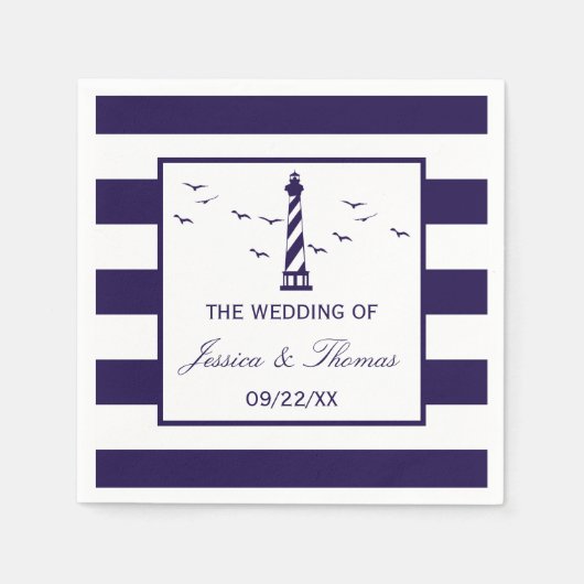 ザライトハ航海のウス結婚コレクション スタンダードカクテルナプキン (正面)