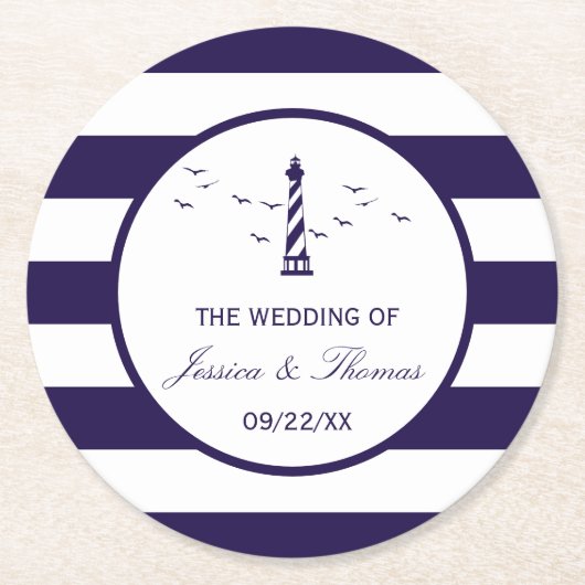 ザライトハ航海のウス結婚コレクション ラウンドペーパーコースター (正面)