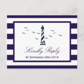 ザライトハ航海のウス結婚コレクションRSVP インビテーションポストカード (正面)